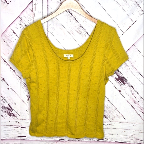 Madewell Tops - Madewell Pointelle Ribbed Top